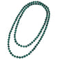 Beaded Necklace Hand Knotted for Woman - color: Green Peafowl 1