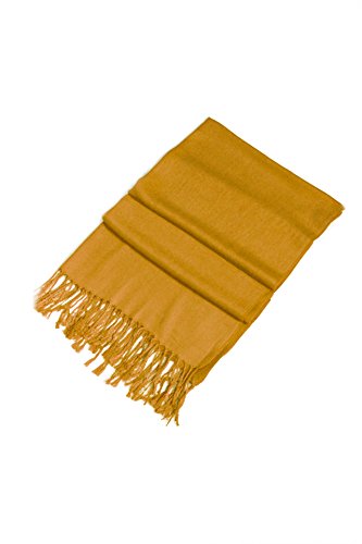 Sakkas 78" X 28" Rayon from Bamboo Soft Solid Pashmina Feel Shawl/Wrap/Stole - color: Army Green