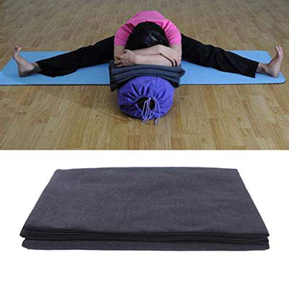 Non-Slip Warm Meditation Towel with Synthetic Wool Mat – Red