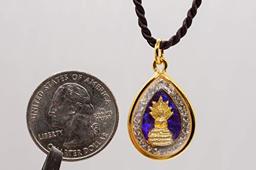 Artschatz Weekday Birthday Buddha Golden Colorful Thai Pendant, Amulet, Necklace, Charm, Sunday, Monday, Tuesday, Wednesday, Thursday, Friday, Saturday - style: Saturday - Phra Naga Prok “Protection”