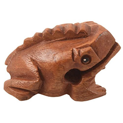 2X Carved Croaking Wood Percussion Musical Sound Wood Frog Tone Block Toy