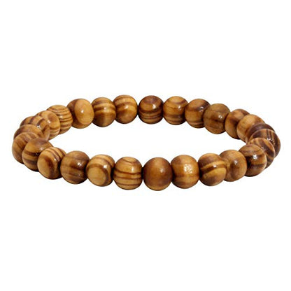 Wooden Bracelet for Women Men Mala Natural Beads for Prayer Energy Healing Cuff Wristband