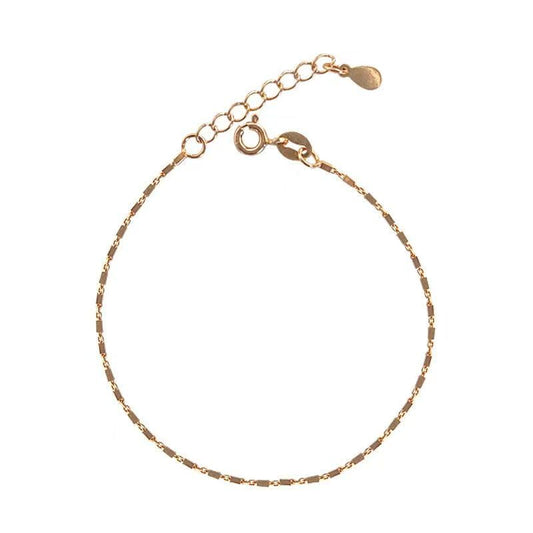 Bracelets Anklet for Women Dainty 14k Gold/Sliver Plated Layered Bracelets Cross Link Bracelets Delicate Pearl Box Bracelets Cubic Zirconia Lightweight Chain Bracelet Minimalist Jewelry Gift