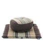Leewadee Meditation Cushion Set – 1 Small Zafu Yoga Pillow and 1 Small Roll-Up Zabuton Mat Filled with Kapok - color: Sf10 - Brown