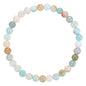 BRCbeads Gemstone Bracelets Natural Gemstone Birthstone Handmade Healing Power Crystal Beads Elastic Stretch 7.5 Inch Gift Box Unisex - color: Amazonite