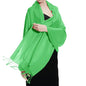 TZ Promise Women Pashmina Shawls and Wraps for Evening Dresses,Soft Large Long Scarf for Wedding,Bride Bridesmaid Gifts - color: Green