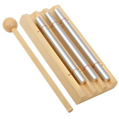 Eastrock Hand Chime Bell Meditation Wind Chimes & Classroom Chime for Mindfulness, Yoga, and Sound Healing Teacher Gifts for Women, Classroom Management Tool & Meditation Accessories（3 Tone） - size: 7.7 inch