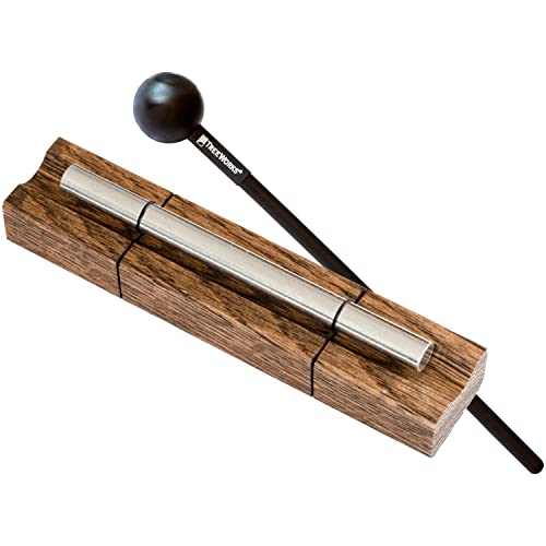 Energy Chime with Mallet for Meditation, Sound Healing or Yoga, 1 Note –– MADE IN U.S.A. –– Long Resonance with Brilliant Tone, Solid Tennessee Hardwood
