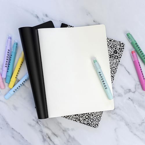 PAPERAGE Soft Cover Blank Journal Notebook, 2 Pack, (Lavender), 100 Pages, Large 7.5 inches x 9.5 inches, Ideal for Sketch Book, Note Taking & Travel Journal - color: Lavendar, style: Plain