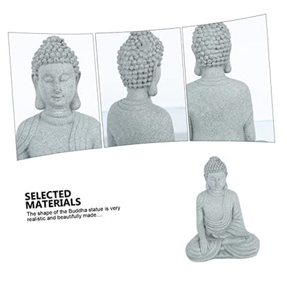 Zerodeko 1pc Zen Style Buddha Statue Decor for Desktop Calm and Tranquil Office Adornment Asian Inspired Landscape Ornament for Home and Balcony Decor