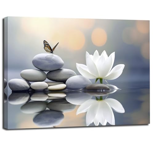 LAIART Lotus Zen Canvas Print Wall Art Modern Artwork Wall Decor - color: ZEN-1, size: 16"L x 24"W