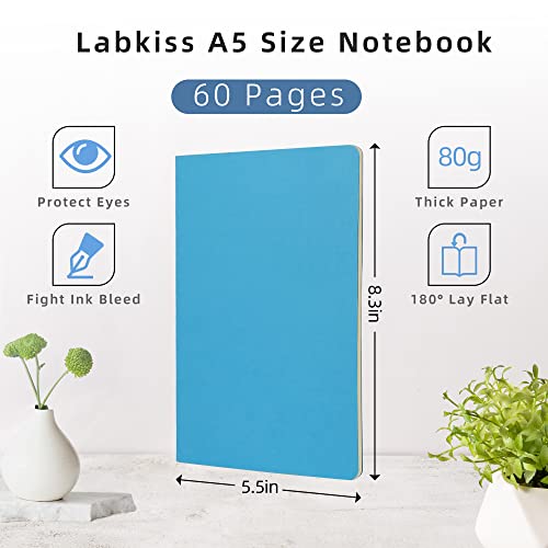 24 Pack College Ruled Notebook & Journal Bulk, Multi Cover, Line Thick Paper, A5 Size, 5.5x8.3 inch, 60 Page, Small Subject Composition Note Pad Set for Women Men Kids Traveler Student Office - color: Multi, style: Multi-24-Line