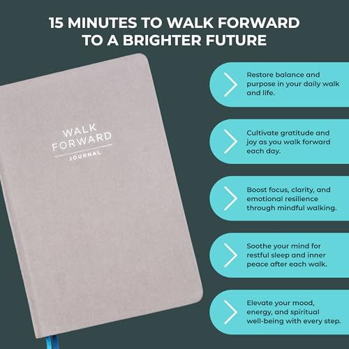 The Walk Forward Journal – (Gray) A 60-Day Daily Journal for Spiritual, Emotional, and Personal Growth – Reflection, Mindfulness & Inspiration – Daily Affirmations and Goal-Setting – Undated Life Planner for Women & Men - color: Gray