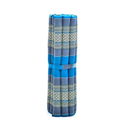 Leewadee Zabuton Seating Cushion – Square Floor Seat for Meditation Exercises, Light Yoga Mat Filled with Kapok - color: Sf22 - Blue