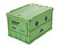 Trusco Nakayama (TRUSCO) TRC50BADNBGN Thin Folding Container with Lock Lid, Green Storage Case, Storage Box - color: (f) Green, style: Locking lid included