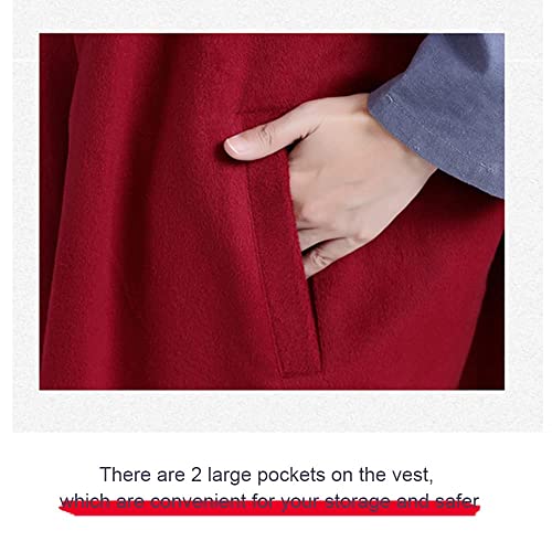 Meditation Hooded Cloak Buddhist ed Monk Outfit Winter Meditation Clothing Robe Unisex - color: B., size: Large