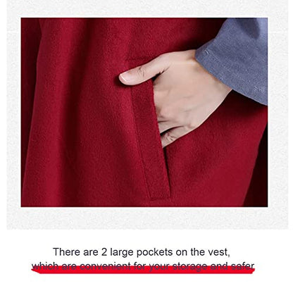 Meditation Hooded Cloak Buddhist ed Monk Outfit Winter Meditation Clothing Robe Unisex - color: B., size: Large