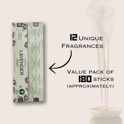 Stamford Masala Vegan Incense Sticks Variery Pack - 180 Incense Sticks | Exclusive Vegan Range Collection | Best for Meditation,Yoga,Aroma Therapy, Relaxation - color: Vegan Masala