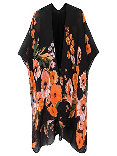 Kimonos for Women Swimsuit Coverups Beach Cover Up Swimwear Cardigan Summer - color: Blooming Summer