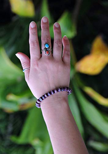 Tibetan Prayer Mala Embedded Medicine Bracelet Yoga Healing Beads Adjustable Wrist Mala For Meditation Many Color Choices (Purple)