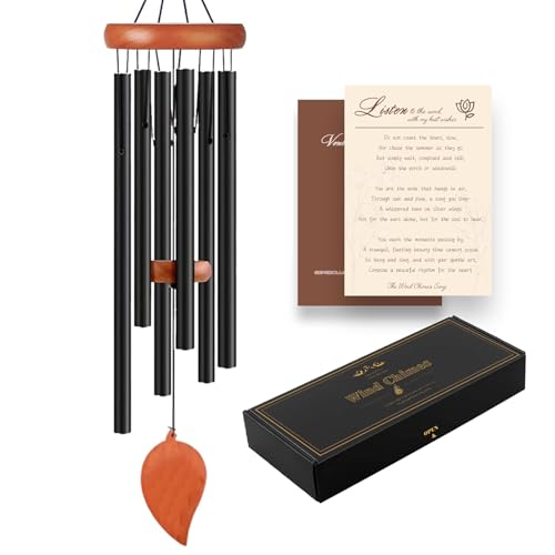 Wind Chimes, Wind Chimes for Outside with Upgraded Tube, Outdoor Windchime for Garden Yard Patio Decor, Unique Gift for Women Men - size: A-Leaf Outside Chime