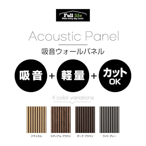 Fuji Boeki 40966 Wooden Sound Absorbing Wall Panel, Soundproofing, Width 15.9 x Depth 0.7 x Height 31.5 inches (40.5 x 1.8 x 80 cm), Medium Brown - color: Medium Brown