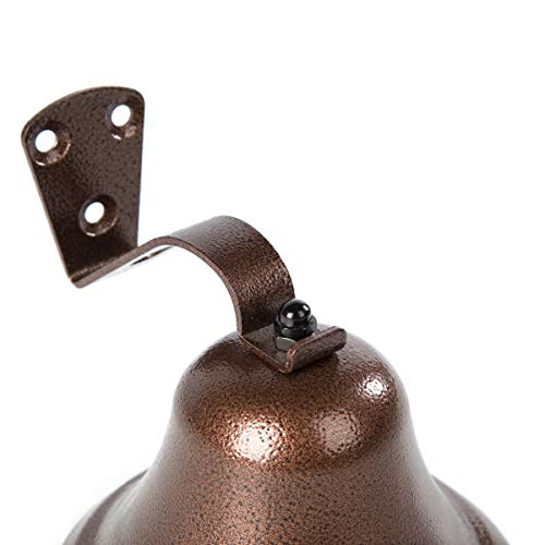 WMM Hanging Bell Dinner Bell Outdoor Bell Bracket Mount Wall Bell Indoor Rope Bell Ship/Boat/Nautical/Door/School/Reception/Home/Church Bell(Copper) - color: Copper