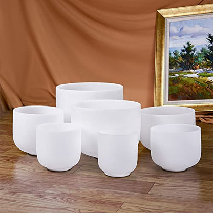 TOPFUND 6-12 inch Chakra Set of 7 Crystal Singing Bowls with Heavy Duty Carrying Case and Singing Bowl Mallets - color: Set of 7 Singing Bowls, size: 6-12 inch