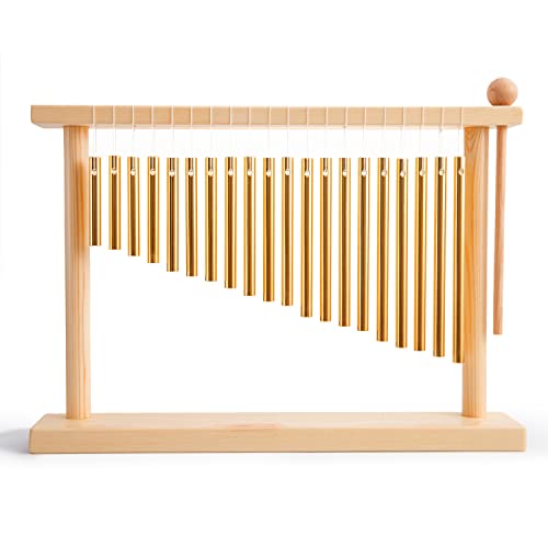ENNBOM 20 Note Chime Wind Chime 20 Bars Instrument Percussion with Mallet (Gold)