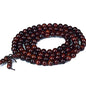 JAJAFOOK 8mm 108 Mala Meditation Beads Tibetan Buddhism Natural Fragrant Mahogany Prayer Beads Round Polished Rosary for Men Women, 8MM - style: 08mm