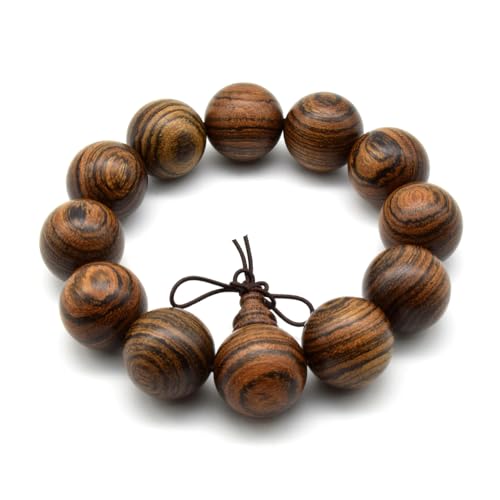 Zen Dear Unisex Natural Tigerwood Mala Beads Buddhist Prayer Bracelet Link Wrist Necklace Chain Beads