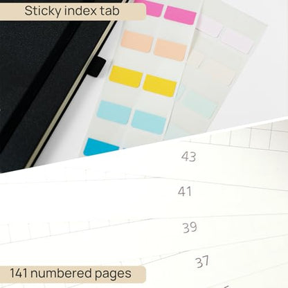 POPRUN Graph Spiral Journal Notebook - A5, 141 Pages Grid Notebooks for Women Men, 120 GSM Hardcover Graphing Journals for Work, School, Engineering & Graphing, 5.75'' x 8.25'', Haze Blue - color: Haze Blue, style: Grid