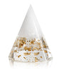 MORISHIO Japanese Orgone Pyramid, Salt purification zen lucky ornaments (Gold) - color: Gold