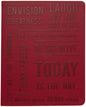 WORLD TRAVELER Large Lined Journal Notebook - Lay-Flat Hardcover 2 Ribbon Bookmarks 256 Ruled White & Ivory Pages 8x10 Inches, Today is the Day