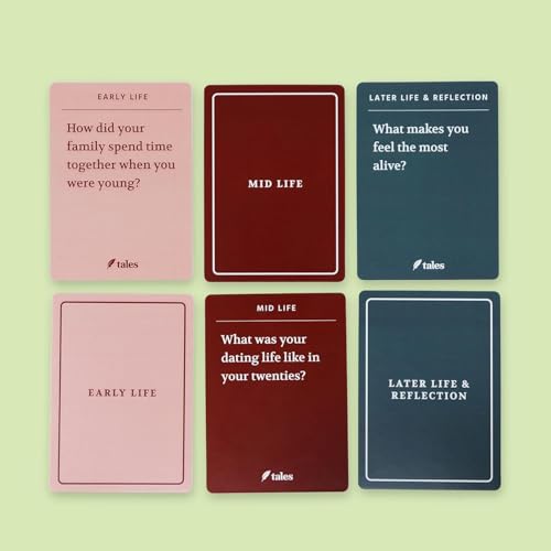 TALES Life Story Interview Kit – Classic Edition (Original Packaging) – Conversation Cards for Families, Parents, Adults – Game Night, Road Trips, Dinner Table, Getting to Know You
