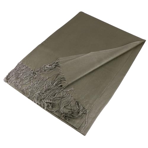 TZ Promise Women Pashmina Shawls and Wraps for Evening Dresses,Soft Large Long Scarf for Wedding,Bride Bridesmaid Gifts - color: Army Green
