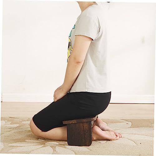Happyyami Folding Meditation Stool Portable Wooden Kneeling Bench for Comfortable Meditation Prayer Lightweight Design Natural Texture for Home Outdoor Use