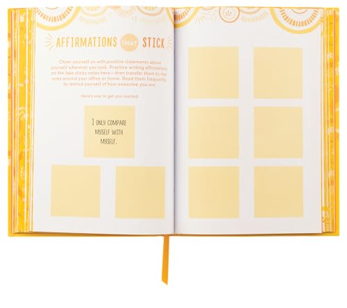 TableTopics Happiness Prompted Journal - Reflection Notebook with Questions, Quotes, Tips, & Guided Activities for Positive Thinking, Improved Mood, Wellness, Self-care Journal with Prompts for Women - style: Happiness