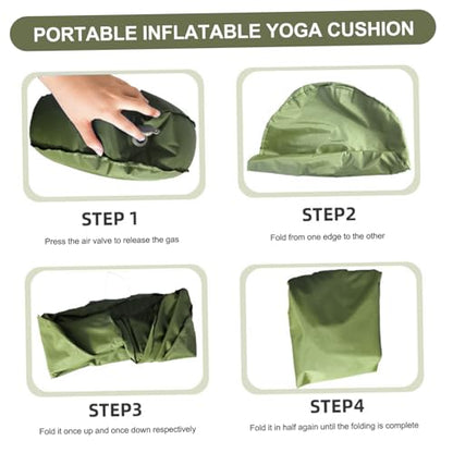 Yoga Cushion Ultra-Light Inflatable Multi-Functional Meditation Cushion Balance Ball TPU Portable Footstool for Home Office Gym Meditation