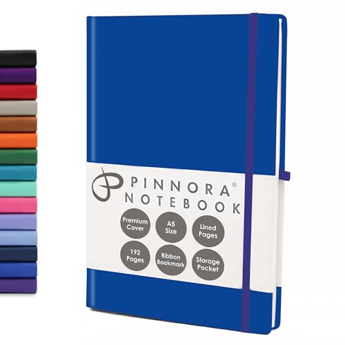 Royal Blue 5.95"x8.45" Notebook – Everyday Journal Note Book & Monthly Planner, 192 Pages, Notebooks for Education, Office & Travel, Durable Cover, Smooth Paper, Ideal Lined Note Pad - color: Royal Blue