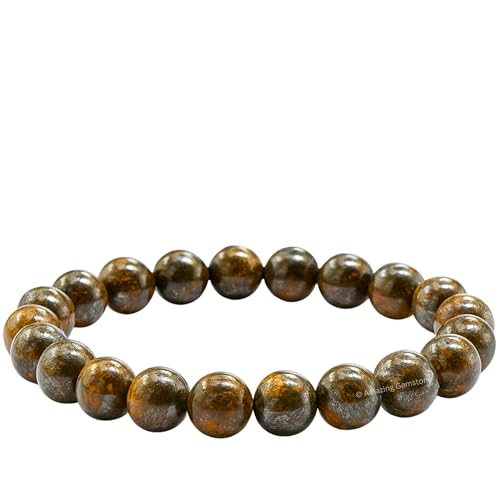 Amazing Gemstone Crystal Bracelet for Women Men's Gifts - Protection Healing Crystal Bracelet - 8mm Gemstone Beaded Stretchable Bracelet Pulseras Para Hombres Mujer Stocking Stuffers Mothers Day Gift (Bronzite) - color: Bronzite