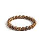 COLORFUL BLING Handmade Wooden Prayer Beaded Bracelet for Men Women Tibetan Buddhist Meditation Mala Beaded Stretch Bracelet Bangle Wood Jewelry - color: wenge