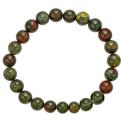 Amazing Gemstone Crystal Bracelet for Women Men's Gifts - Protection Healing Crystal Bracelet - 8mm Gemstone Beaded Stretchable Bracelet Pulseras Para Hombres Mujer Stocking Stuffers Mothers Day Gift (Dragon Bloodstone) - color: Dragon Bloodstone