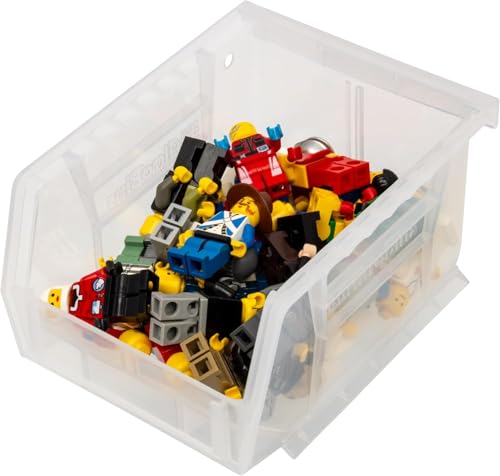 Akro-Mils 30210 AkroBins Plastic Storage Bins, Space-Saving Stackable Bins for Garage, Pantry, Craft Organization, 5" x 4" x 3", Clear, 24-Pack - color: Clear
