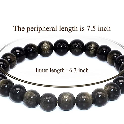 8mm Natural Gemstone Stretch Bracelet, Handmade Unisex Crystal Bracelets for Meditation, Yoga, Spiritual Healing & Positive Energy