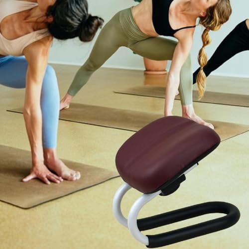 Menolana Meditation Bench Kneeling Stool Gift Adjustable Height Prayer Seiza Chair for Travel Floor Seating Practice Mindfulness Yoga, Deep Red - color: Deep Red