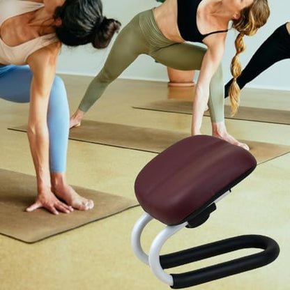 Menolana Meditation Bench Kneeling Stool Gift Adjustable Height Prayer Seiza Chair for Travel Floor Seating Practice Mindfulness Yoga, Deep Red - color: Deep Red