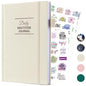 Comkiso Gratitude Journal with 4 Inspirational Stickers: Undated Daily Gratitude Journal for Women and Men - More Happiness, Affirmation, and Mindfulness in A Few Minutes with Prompts & Quotes (Beige) - color: A. Beige