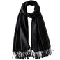 Ciormis Two Tone Silky Paisley Pashmina Shawl Scarf,Soft Women's Rave Jacquard Pashminas Wrap Scarves - color: G#. Black Floral