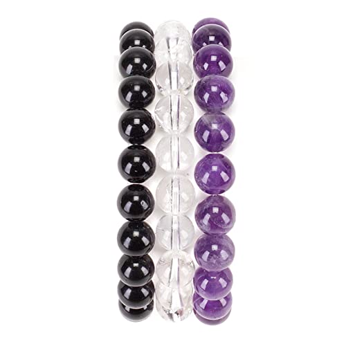 Cherry Tree Collection - Small, Medium, Large Sizes - Gemstone Beaded Bracelets For Women and Men - 8mm Round Beads - color: Protection, size: Large
